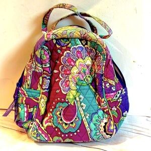 Vera Bradley Floral Purple Pink Paisley Lunch Bag